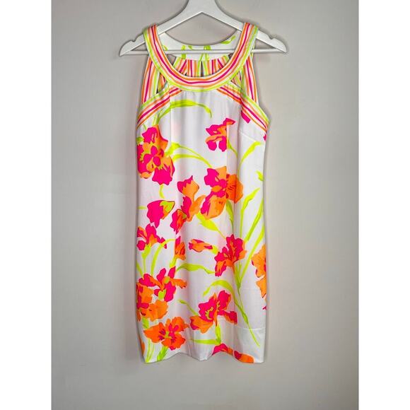 Gretchen Scott Isosceles Icon Sheath Mini Dress White Multi Women's Size S - Picture 3 of 9